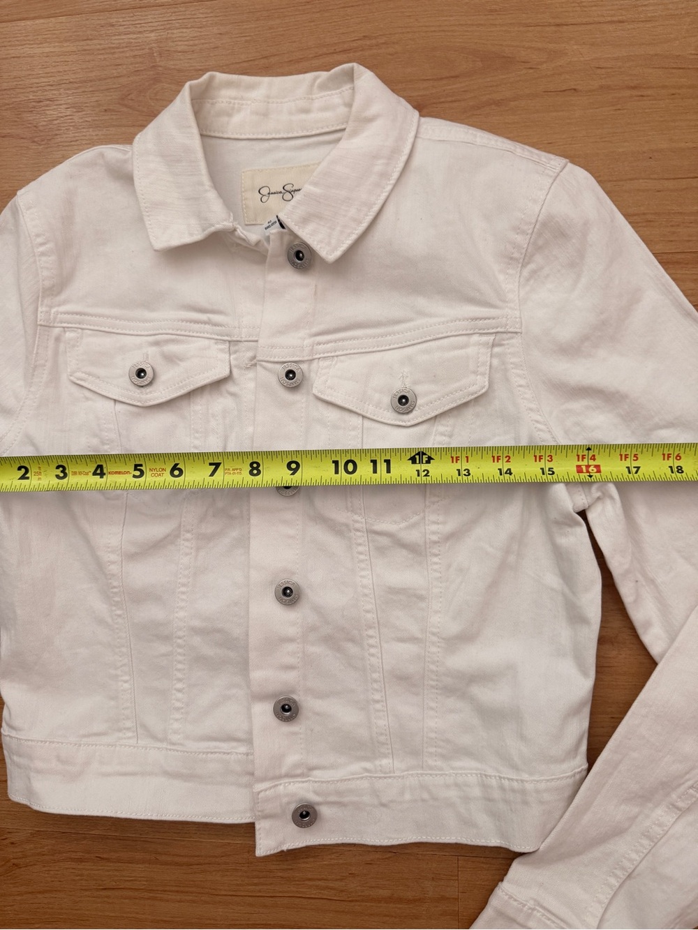 Jessica Simpson White Denim Jean Jacket - Button-Front - Picture 5 of 7